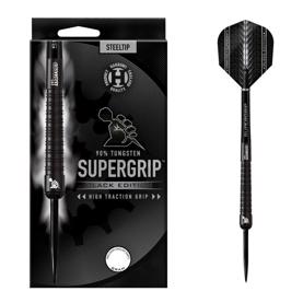 Supergrip Black Edition 90% NT steeltip dartpile fra Harrows